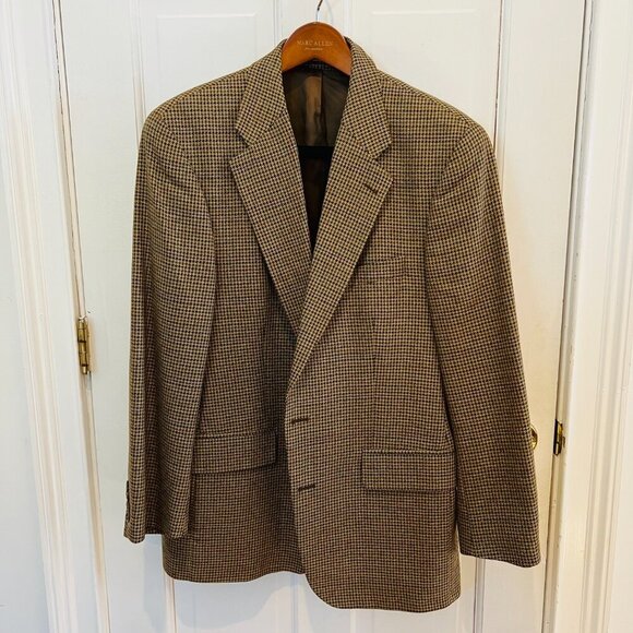 Polo Ralph Lauren University Club Houndstooth Blazer Vintage 80s Men's 41 - Picture 4 of 16
